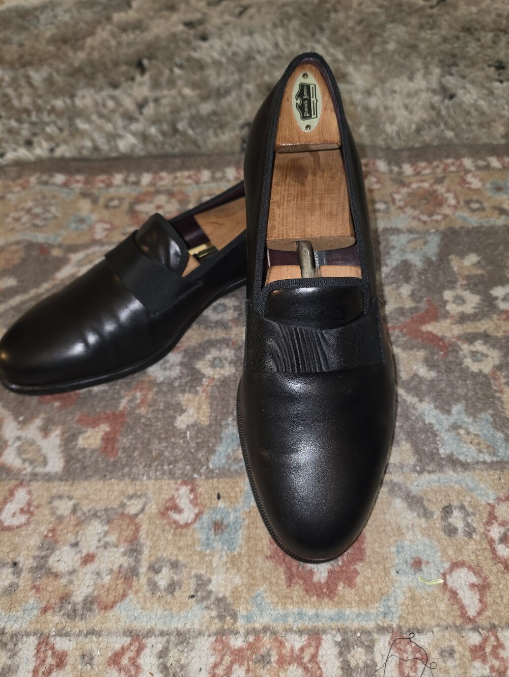 SALVATORE FERRAGAMO Gorgeous Black Formal/Tuxedo Dress Slipons Size 11.5 NEW!
